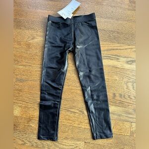 Dori Creations black shiny / sparkly leggings size 5/6 NWT